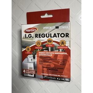 Martin's I.G. Regulator Insect Growth Regulator 4 x 1 oz Ampules, Ant Roach Flea